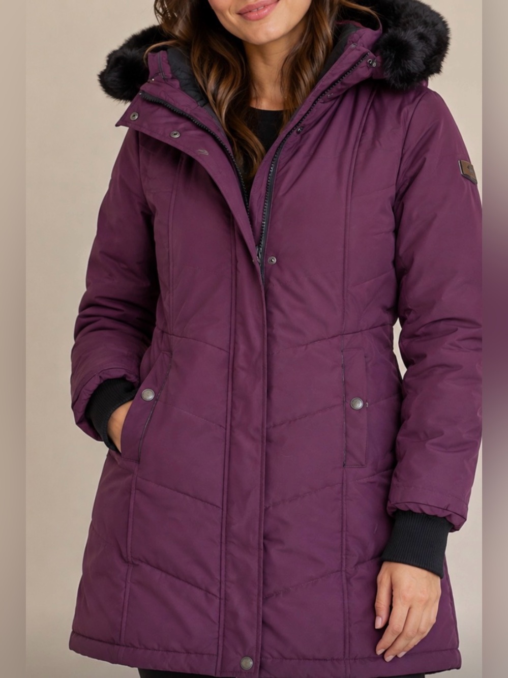 Parka burgundy color size med